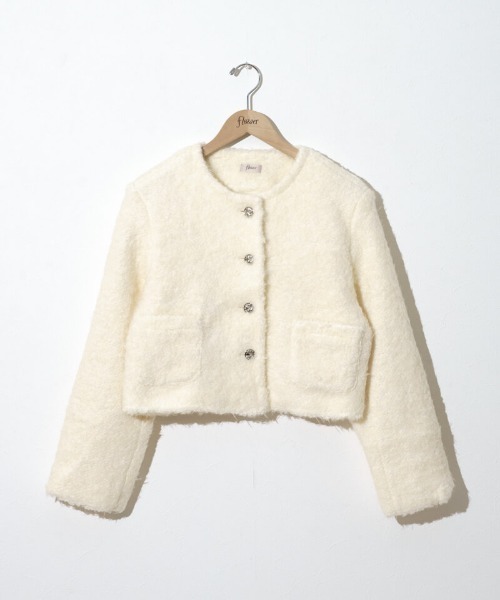 【セール】フラッフィージャケット2（ノーカラージャケット）｜flower（フラワー）