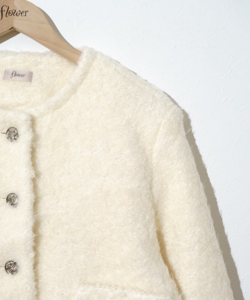 【セール】フラッフィージャケット2（ノーカラージャケット）｜flower（フラワー）