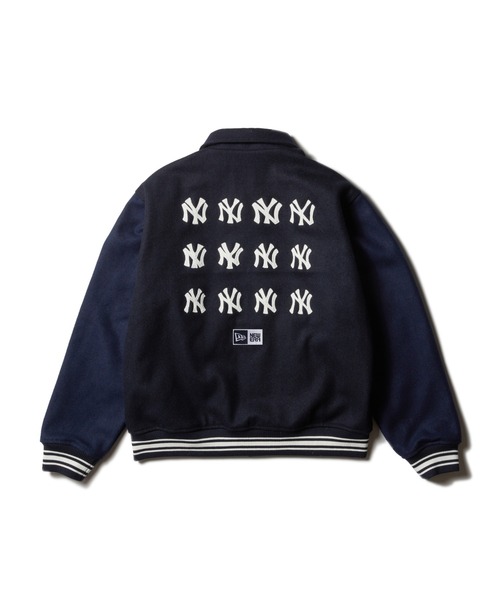 【新作・新品】NEWERA メルトン ヴァーシティジャケット　ネイビー（M） セール】NEW ERA NEW YORK YANKEES MELTON VARSITY JACKET