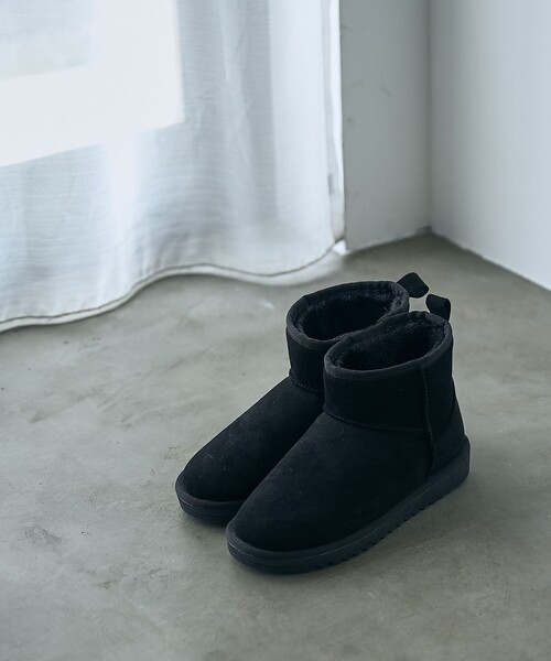 coen（コーエン）の「＜Parknik＞フェイクムートンショートブーツ（ブーツ・レディース・ベージュ/ブラック/オリーブ・22.5cm/23.5cm/24.5cm）」の8枚目の写真