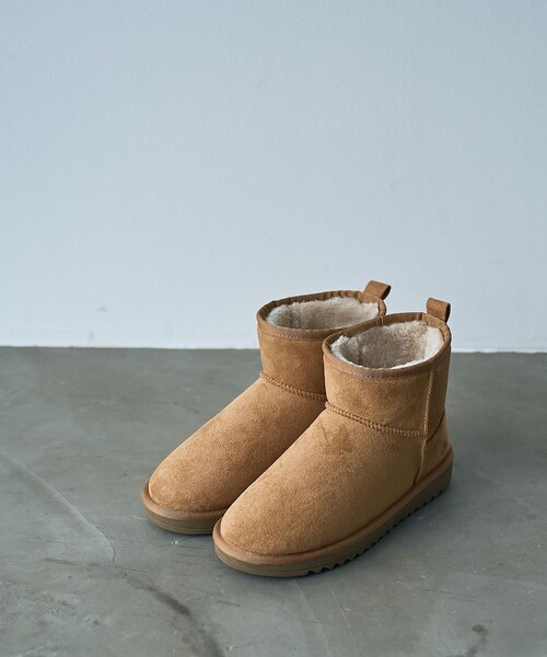 coen（コーエン）の「＜Parknik＞フェイクムートンショートブーツ（ブーツ・レディース・ベージュ/ブラック/オリーブ・22.5cm/23.5cm/24.5cm）」の11枚目の写真