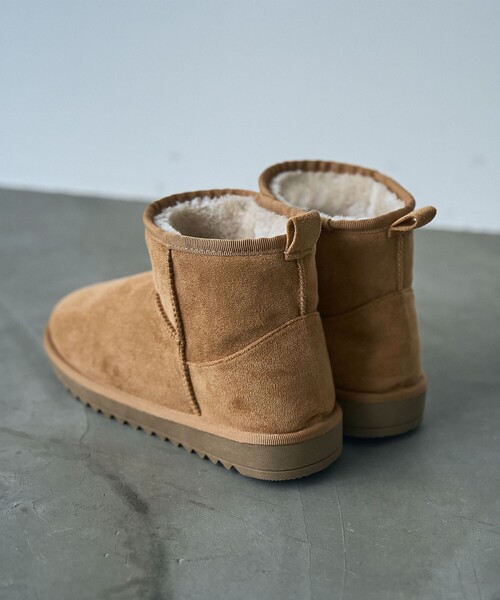 coen（コーエン）の「＜Parknik＞フェイクムートンショートブーツ（ブーツ・レディース・ベージュ/ブラック/オリーブ・22.5cm/23.5cm/24.5cm）」の13枚目の写真
