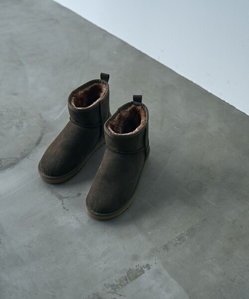 coen（コーエン）の「＜Parknik＞フェイクムートンショートブーツ（ブーツ・レディース・ベージュ/ブラック/オリーブ・22.5cm/23.5cm/24.5cm）」の15枚目の写真