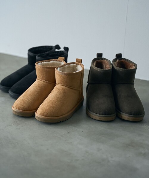 coen（コーエン）の「＜Parknik＞フェイクムートンショートブーツ（ブーツ・レディース・ベージュ/ブラック/オリーブ・22.5cm/23.5cm/24.5cm）」の16枚目の写真