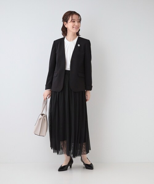 SHOO・LA・RUE（シューラルー）の「【セレモニーからデイリーまで】女性らしさあふれる チュールスカート（スカート・レディース・ブラック/チャコールグレー/ブラウン系・00）」の11枚目の写真