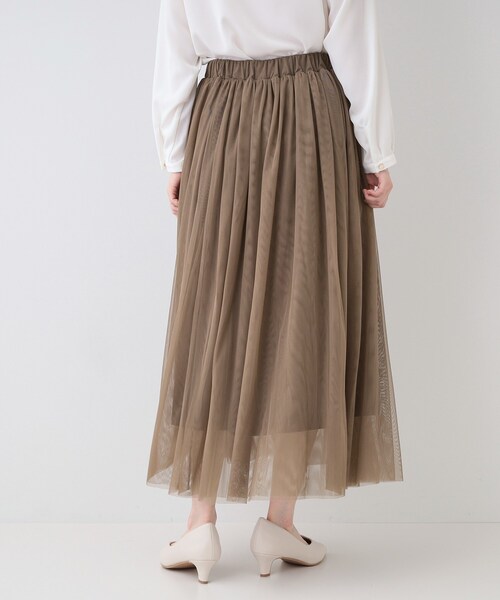 SHOO・LA・RUE（シューラルー）の「【セレモニーからデイリーまで】女性らしさあふれる チュールスカート（スカート・レディース・ブラック/チャコールグレー/ブラウン系・00）」の13枚目の写真