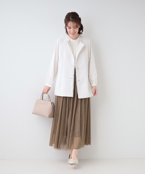 SHOO・LA・RUE（シューラルー）の「【セレモニーからデイリーまで】女性らしさあふれる チュールスカート（スカート・レディース・ブラック/チャコールグレー/ブラウン系・00）」の15枚目の写真