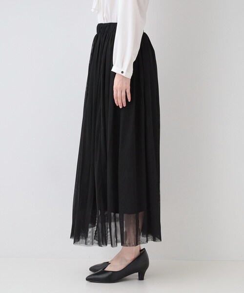 SHOO・LA・RUE（シューラルー）の「【セレモニーからデイリーまで】女性らしさあふれる チュールスカート（スカート・レディース・ブラック/チャコールグレー/ブラウン系・00）」の18枚目の写真
