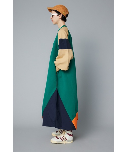 HeRIN.CYE(ヘリンドットサイ)の「Docking dress ドッキングドレス(ワンピース・レディース・オフホワイト/ネイビー/マルチ・FREE)」の5枚目の写真