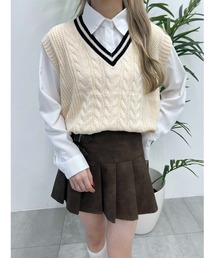 PHILLY | 【2点セット】ラインニットベスト+シャツセット(ベスト)