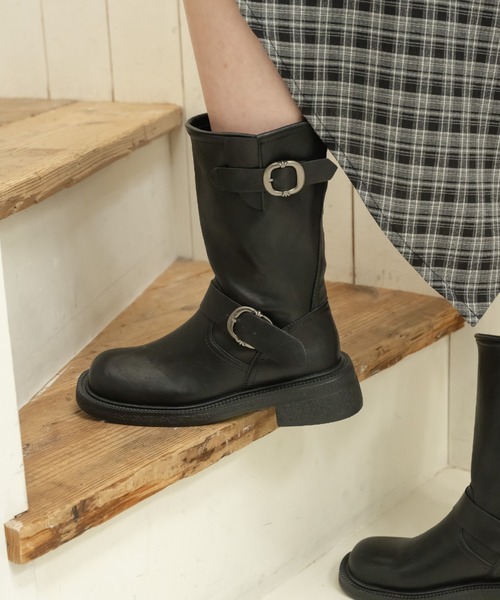 エンジニアブーツ Wベルトエンジニアブーツ / double belt engineer boots(ブーツ