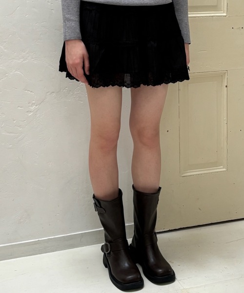 Birthday room（バースデイルーム）の「Wベルトエンジニアブーツ / double belt engineer boots（ブーツ・レディース・ブラウン/ブラック・SMALL/MEDIUM/LARGE）」の13枚目の写真