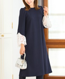 レースフレアスリーブ Aライン ワンピース Prima Scherrer