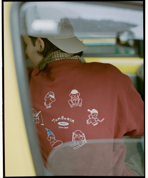 BRU NA BOINNE アラスカ　スーベニアスウェットカットソー　黒 Penneys（ぺニーズ）別注タートルネックスウェット