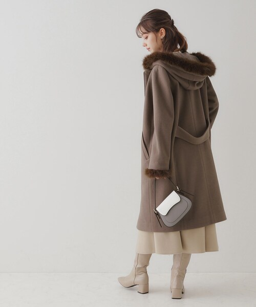 couture brooch（クチュールブローチ）の「◆フードフェイクファーマルチウェイコート（その他アウター・レディース・ナチュラル/ブラウン系・42/40/38/36）」の10枚目の写真