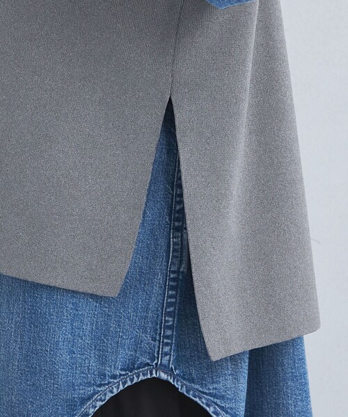 green label relaxing(グリーンレーベルリラクシング)の「DEEP ディープ Vネック ニット Aライン ベスト -ウォッシャブル-(ベスト・レディース・グレー/ブラック/ライトブルー・FREE)」の17枚目の写真