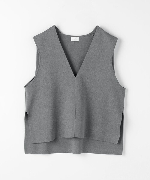 green label relaxing(グリーンレーベルリラクシング)の「DEEP ディープ Vネック ニット Aライン ベスト -ウォッシャブル-(ベスト・レディース・グレー/ブラック/ライトブルー・FREE)」の21枚目の写真
