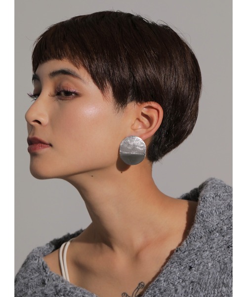 サークル レトロ ヴィンテージ風 ピアス（ピアス（両耳用））｜voov