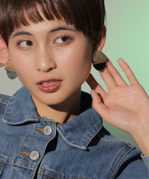 voov(ブーブ)の「サークル レトロ ヴィンテージ風 ピアス(ピアス(両耳用)・レディース・シルバー/ゴールド・フリー)」の9枚目の写真
