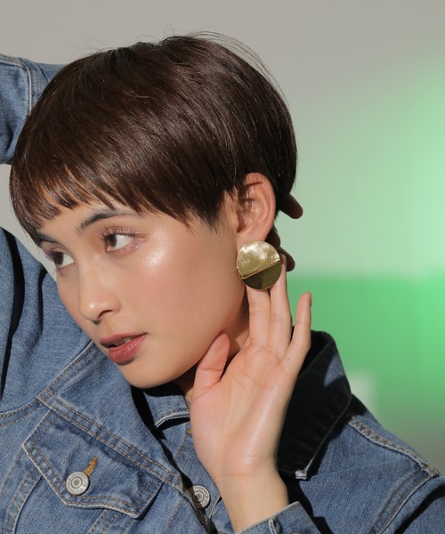 voov(ブーブ)の「サークル レトロ ヴィンテージ風 ピアス(ピアス(両耳用)・レディース・シルバー/ゴールド・フリー)」の10枚目の写真