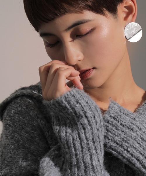 セール】サークル レトロ ヴィンテージ風 ピアス（ピアス（両耳用