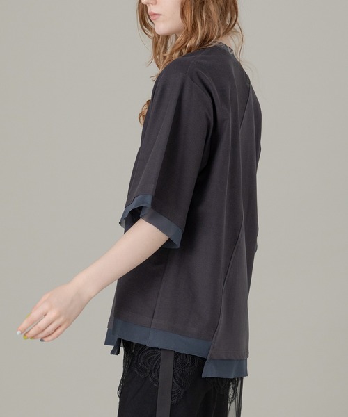 AULA AILA（アウラアイラ）の「シェルプリントTシャツ（Tシャツ/カットソー・レディース・ブラック/グレー/ホワイト・0）」の17枚目の写真