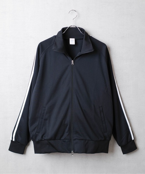 United Athle（ユナイテッドアスレ）の「【CBT1】【United Athle】7.0オンス スムース ラグランスリーブ トラック ジャケット 1901（ナイロンジャケット・レディース・ブラック×ホワイト/サンドベージュ/ブラック×ゴールド/ライトグレー/サックスブルー・LARGE/MEDIUM）」の6枚目の写真