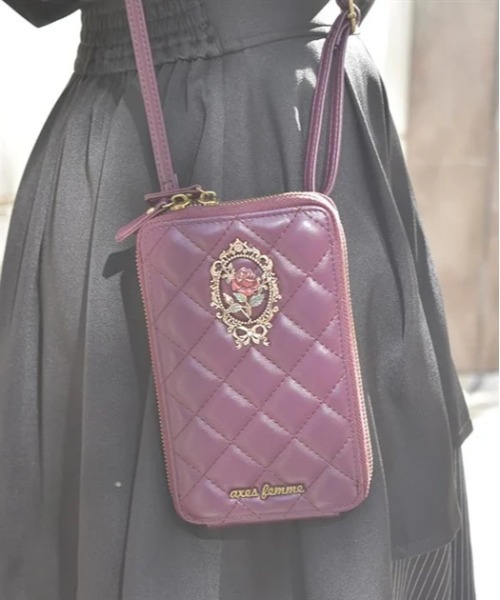 axes femme(アクシーズファム)の「ローズモチーフポシェット(ショルダーバッグ・レディース・ワイン/ブラック・FREE)」の19枚目の写真