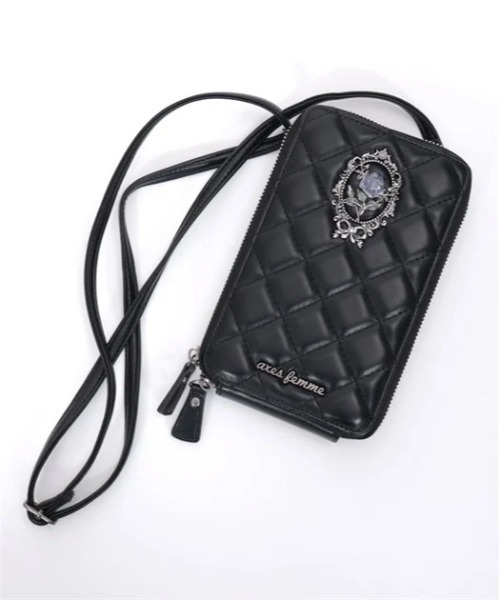 axes femme(アクシーズファム)の「ローズモチーフポシェット(ショルダーバッグ・レディース・ワイン/ブラック・FREE)」の10枚目の写真