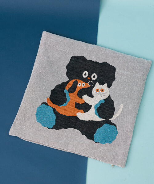 BIRTHDAY BAR（バースデイバー）の「umao×BIRTHDAY BAR　クッションカバー（クッション/クッションカバー・レディース・ブルー系その他/ブラウン・0）」の6枚目の写真