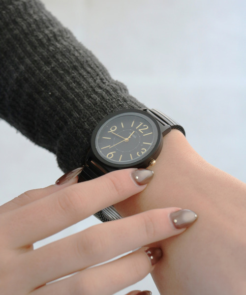 nattito（ナティート）の「〈nattito/ナティート〉 腕時計 ワンカラー ジャバラウォッチ ソフジャ（アナログ腕時計・レディース・ホワイト/ブルー/グレー/カーキ/ブラック・36）」の2枚目の写真