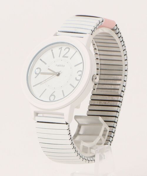 nattito（ナティート）の「〈nattito/ナティート〉 腕時計 ワンカラー ジャバラウォッチ ソフジャ（アナログ腕時計・レディース・ホワイト/ブルー/グレー/カーキ/ブラック・36）」の13枚目の写真