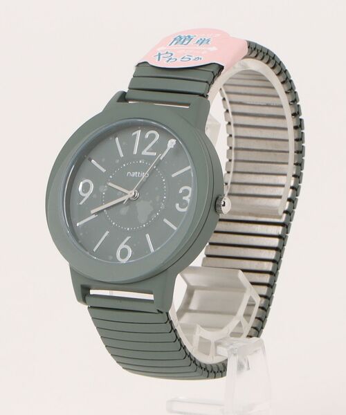 nattito（ナティート）の「〈nattito/ナティート〉 腕時計 ワンカラー ジャバラウォッチ ソフジャ（アナログ腕時計・レディース・ホワイト/ブルー/グレー/カーキ/ブラック・36）」の16枚目の写真