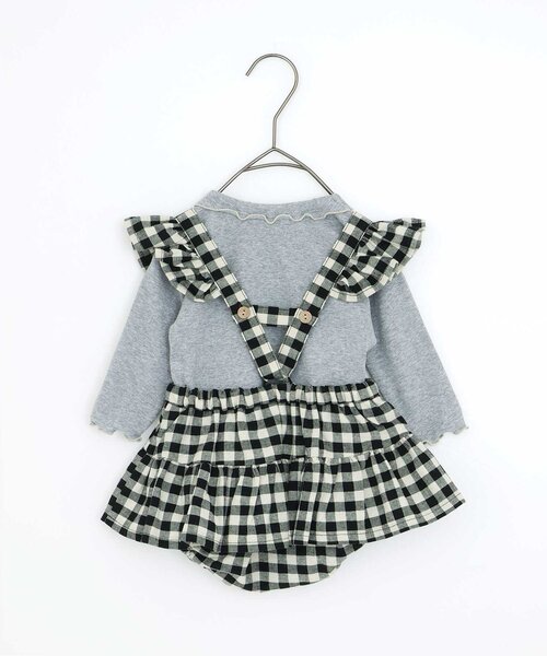 p.premier(ピードットプルミエ)の「2WAYサスペンダースカートブルマ&ロンパスセット(ロンパース・キッズ・ブラック/レッド・70/80)」の5枚目の写真