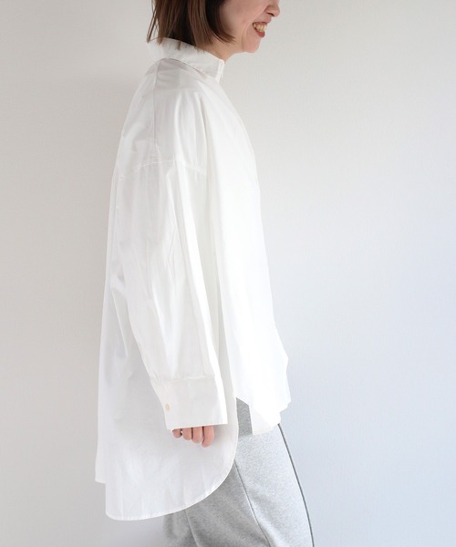 cepo（セポ）の「バックシャーリングシャツワンピース（シャツ/ブラウス・レディース・オフホワイト/ブルー/ベージュ・M）」の9枚目の写真