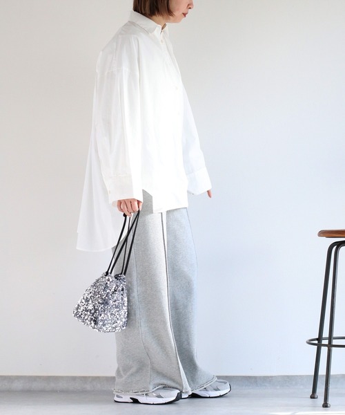 cepo（セポ）の「バックシャーリングシャツワンピース（シャツ/ブラウス・レディース・オフホワイト/ブルー/ベージュ・M）」の13枚目の写真