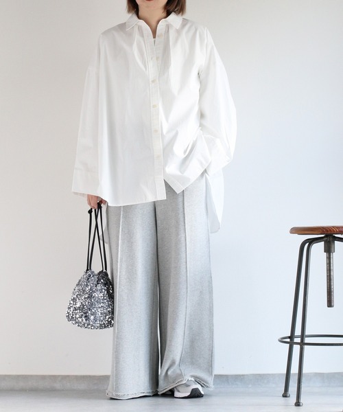 cepo（セポ）の「バックシャーリングシャツワンピース（シャツ/ブラウス・レディース・オフホワイト/ブルー/ベージュ・M）」の14枚目の写真