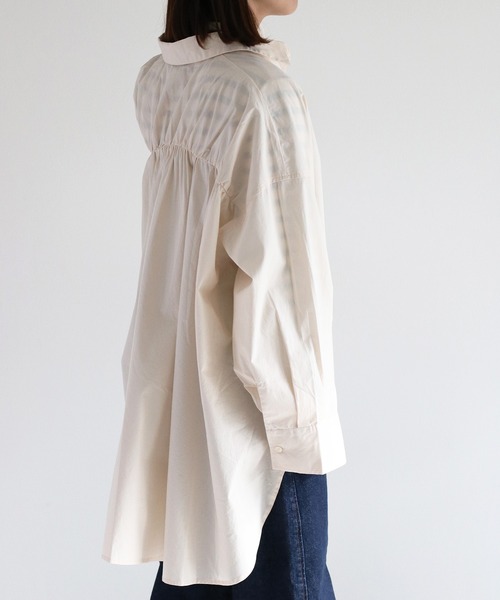 cepo（セポ）の「バックシャーリングシャツワンピース（シャツ/ブラウス・レディース・オフホワイト/ブルー/ベージュ・M）」の19枚目の写真