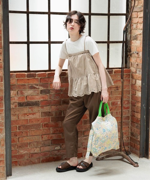 ニコアンド　てぃらさん　パンツ　スタッフ ニコアンド てぃらさん ワッフルカーゴパンツ M - メルカリ