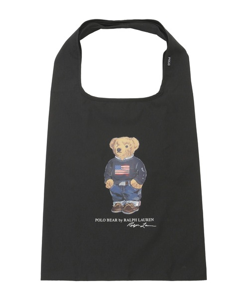 POLO RALPH LAUREN（ポロ ラルフ ローレン）の「ショルダーレインバッグ "FLAG BEAR" ポロベア（トートバッグ・レディース・ベージュ/ブラック/チェリーピンク/ネイビー・FREE）」の10枚目の写真
