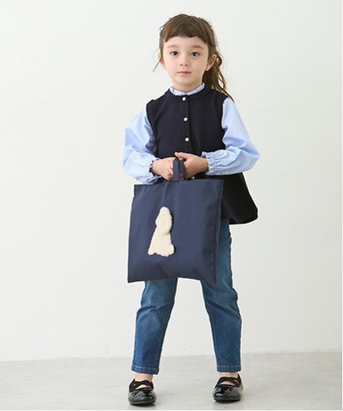 petit main(プティマイン)の「【リンク】フレアベストドッキングトップス(キッズ)(シャツ/ブラウス・キッズ・ネイビー/ライトベージュ・80cm/90cm/110cm/100cm/120cm/130cm)」の8枚目の写真