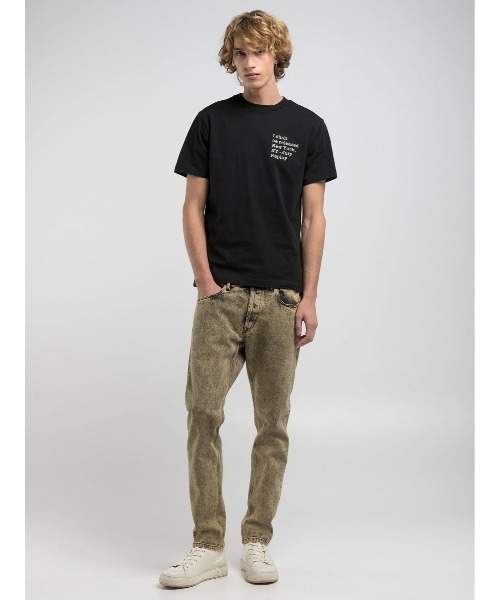 REPLAY(リプレイ)の「ベーシックジャ-ジーコットンTシャツ(Tシャツ/カットソー・メンズ・ホワイト/ブラック・MEDIUM/LARGE/X-LARGE/SMALL)」の5枚目の写真
