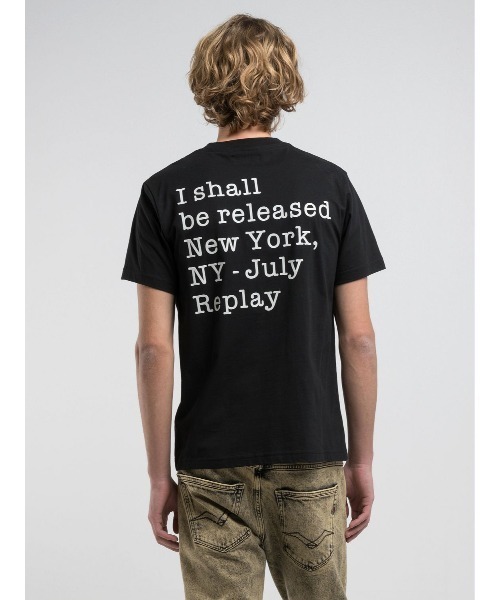 REPLAY(リプレイ)の「ベーシックジャ-ジーコットンTシャツ(Tシャツ/カットソー・メンズ・ホワイト/ブラック・MEDIUM/LARGE/X-LARGE/SMALL)」の3枚目の写真