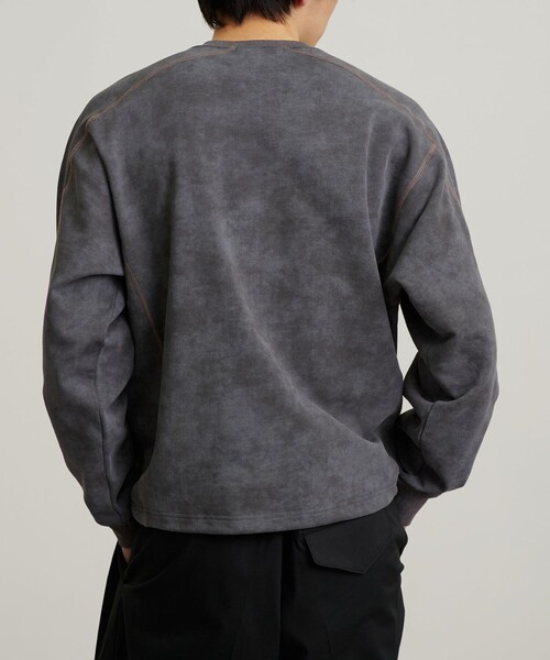 PUBLIC TOKYO（パブリックトウキョウ）の「ハーフジップフェードスウェット（スウェット・メンズ・ダークグレー/ベージュ・1/2）」の17枚目の写真