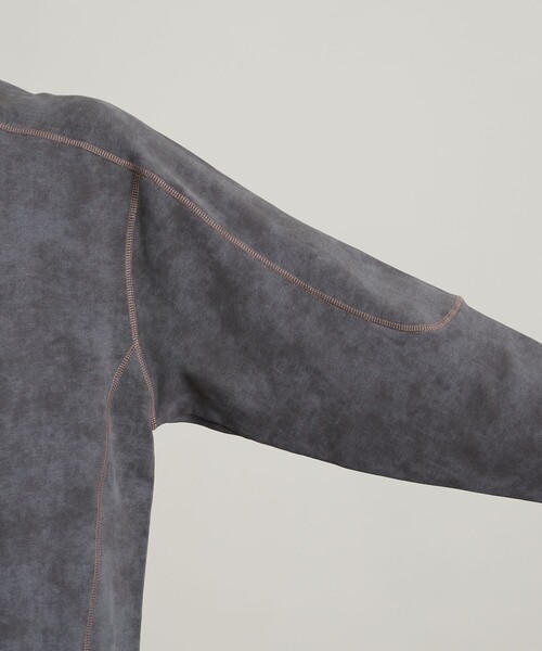 PUBLIC TOKYO（パブリックトウキョウ）の「ハーフジップフェードスウェット（スウェット・メンズ・ダークグレー/ベージュ・1/2）」の20枚目の写真