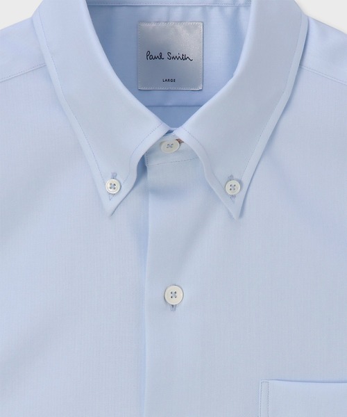 Paul Smith(ポールスミス)の「ヘリンボーン ボタンダウン ドレスシャツ / 153202 807PR(ビジネスシャツ・メンズ・ホワイト/ライトブルー/ライトパープル・SMALL/MEDIUM/LARGE/X-LARGE/XX-LARGE)」の4枚目の写真