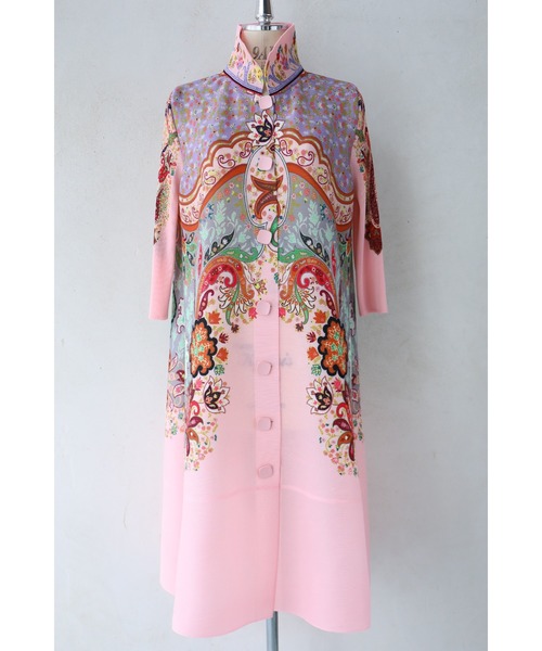 cawaii（カワイイ）の「鮮やかなオリエンタル柄が弾むアコーディオンプリーツロングカーディガン（カーディガン/ボレロ・レディース・ピンク・FREE）」の11枚目の写真