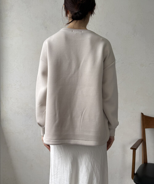 DouDou(ドゥドゥ)の「【WEB限定】レーススリーブダンボールトップス(Tシャツ/カットソー・レディース・ベージュ/ブラック/オフホワイト・FREE)」の7枚目の写真