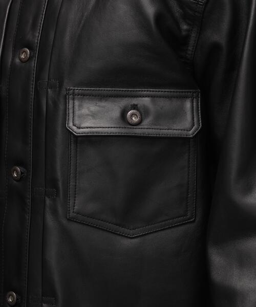 schott(ショット)の「Schott/ショット/SHEEP LEATHER 1st TRACKER JACKET/シープレザー Gジャン(ライダースジャケット・メンズ・ブラック・S/2XL/XL/M/L)」の6枚目の写真