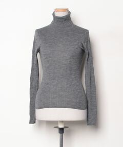 Drawer（ドゥロワー）＞ 18Gカシミヤシルクリブクルーネックニット